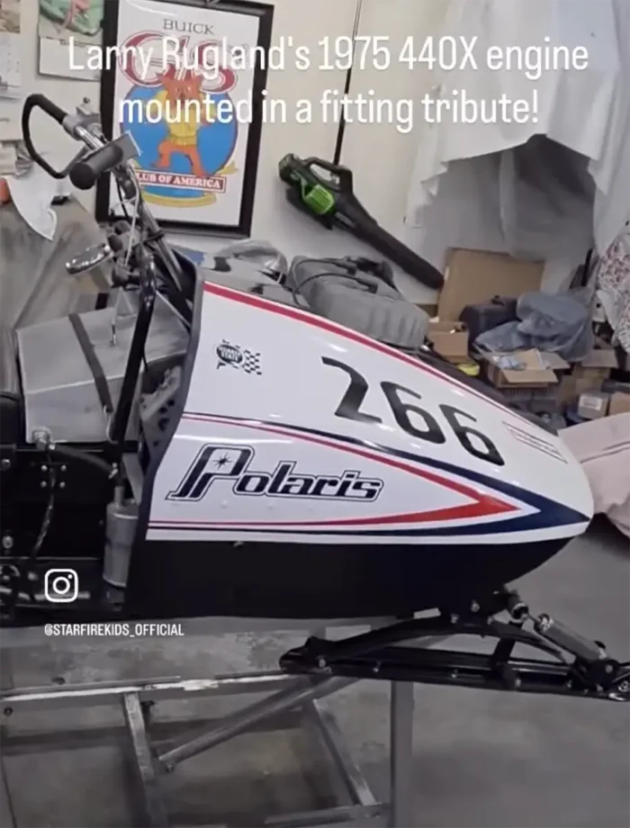 Larry Rugland's 1975 440X engine in a fitting tribute.