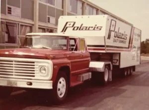 The Polaris factory cross-country race trailer and truck. 
